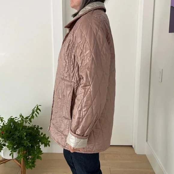 LINDA LUNDSTROM Vintage Reversible Zip Front Quilted Jacket Hip Length Casual - Picture 8 of 16
